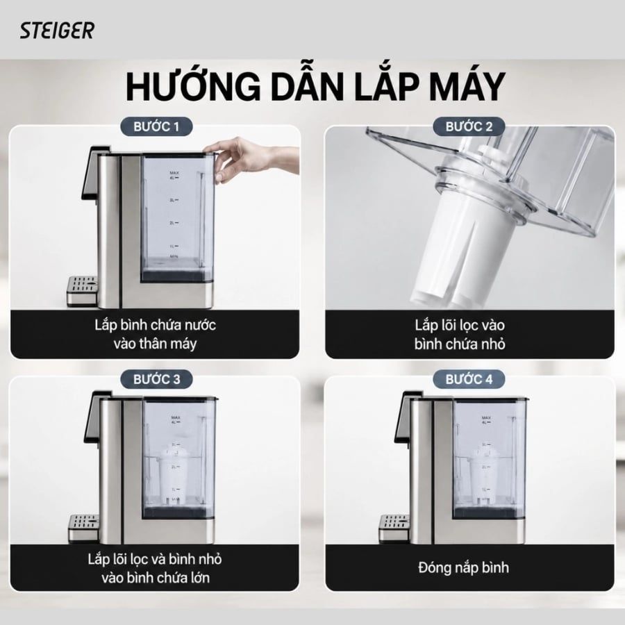 Bình thủy điện Steiger STG400-H