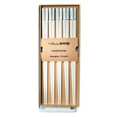  Bộ 10 đôi đũa sợi thủy tinh Keller - Màu Đen/Đỏ/Trắng 