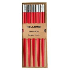  Bộ 10 đôi đũa sợi thủy tinh Keller - Màu Đen/Đỏ/Trắng 