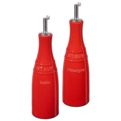  Bộ 2 chai gốm đựng dầu giấm Staub 250ml - Màu đỏ cherry 