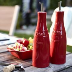  Bộ 2 chai gốm đựng dầu giấm Staub 250ml - Màu đỏ cherry 
