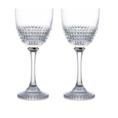  Bộ 2 Ly bầu Rogaska Goblet Diamond 310ml cho vang đỏ 