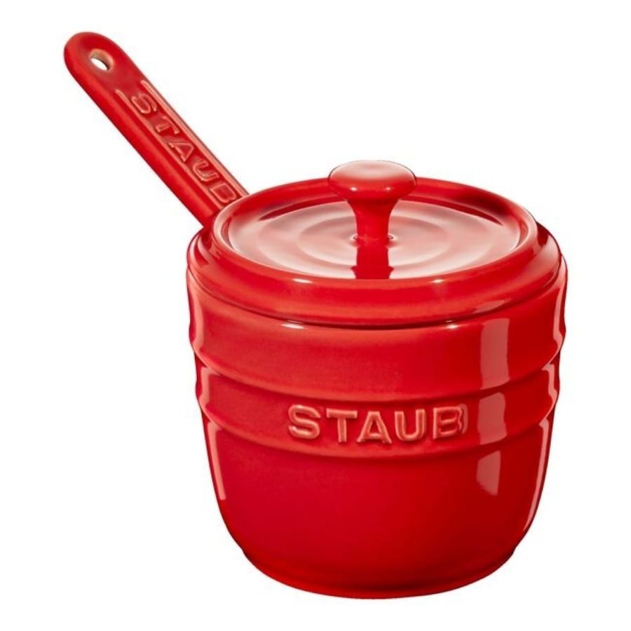 Bộ 3 hũ sứ macaron Staub có nắp 200ml kèm khay thìa đựng gia vị