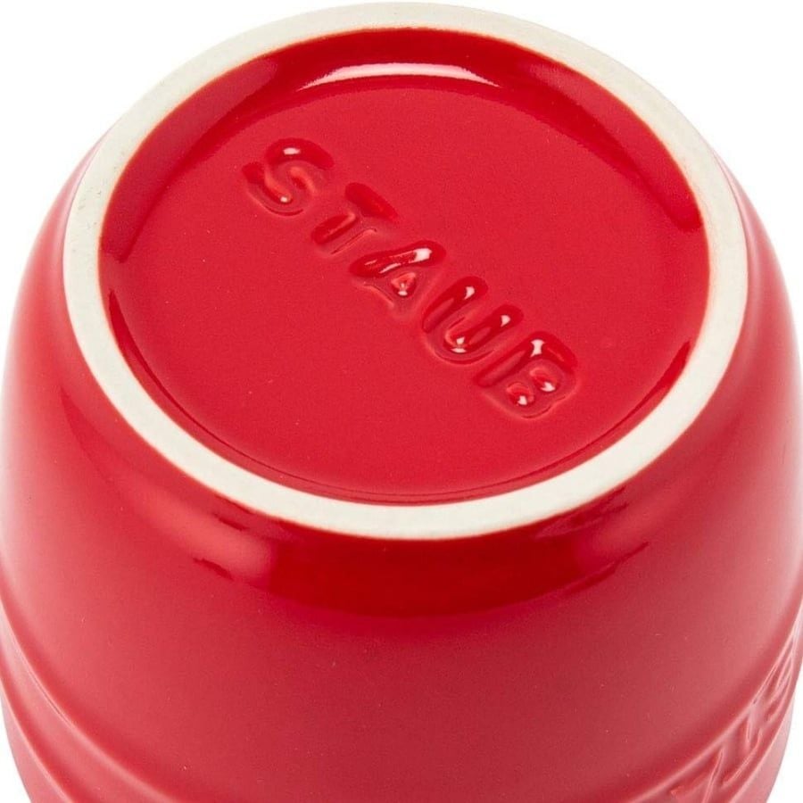 Bộ 3 hũ sứ macaron Staub có nắp 200ml kèm khay thìa đựng gia vị