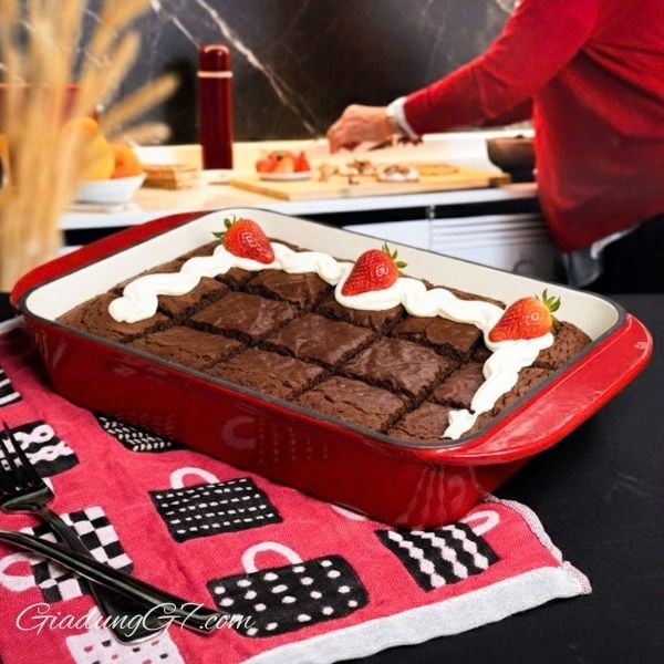 Bộ 3 khay nướng Staub - Màu Đỏ hình chữ nhật