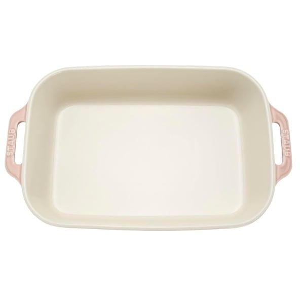 Bộ 3 khay nướng Staub màu hồng hình chữ nhật