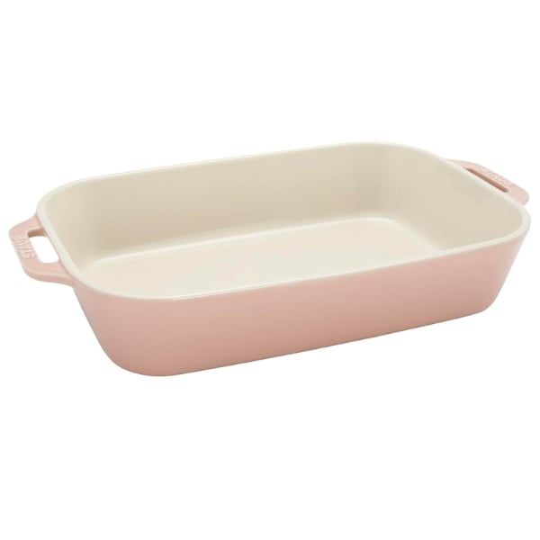 Bộ 3 khay nướng Staub màu hồng hình chữ nhật