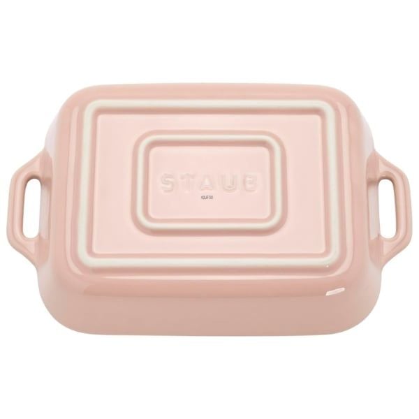 Bộ 3 khay nướng Staub màu hồng hình chữ nhật