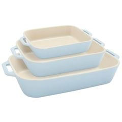  Bộ 3 khay nướng Staub màu xanh dương 