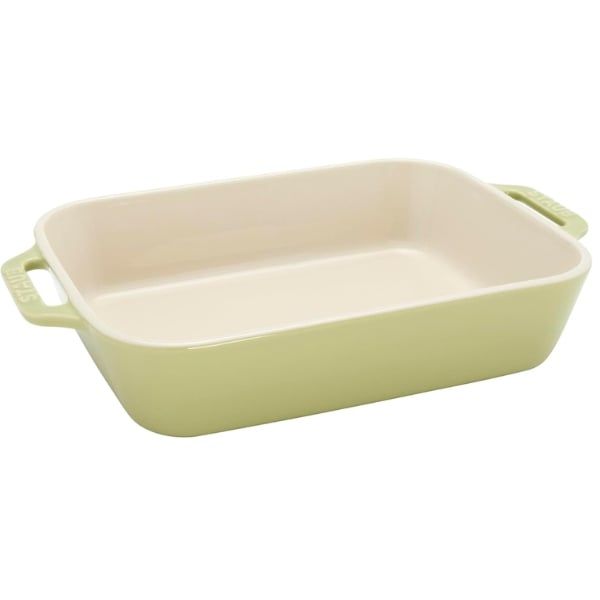Bộ 3 khay nướng Staub màu xanh lá hình chữ nhật