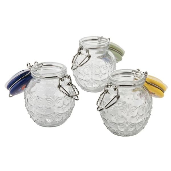 Bộ 3 lọ đựng gia vị nắp gốm The Pioneer Woman Floral Medley 127ml