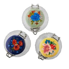  Bộ 3 lọ đựng gia vị nắp gốm The Pioneer Woman Floral Medley 127ml 