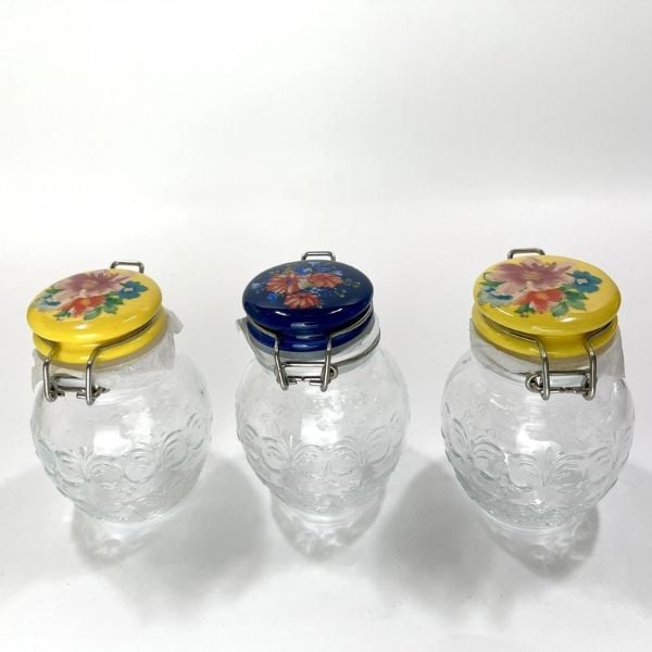 Bộ 3 lọ đựng gia vị nắp gốm The Pioneer Woman Floral Medley 127ml