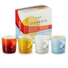  Bộ 4 cốc sứ Le Creuset Elemen 200ml 