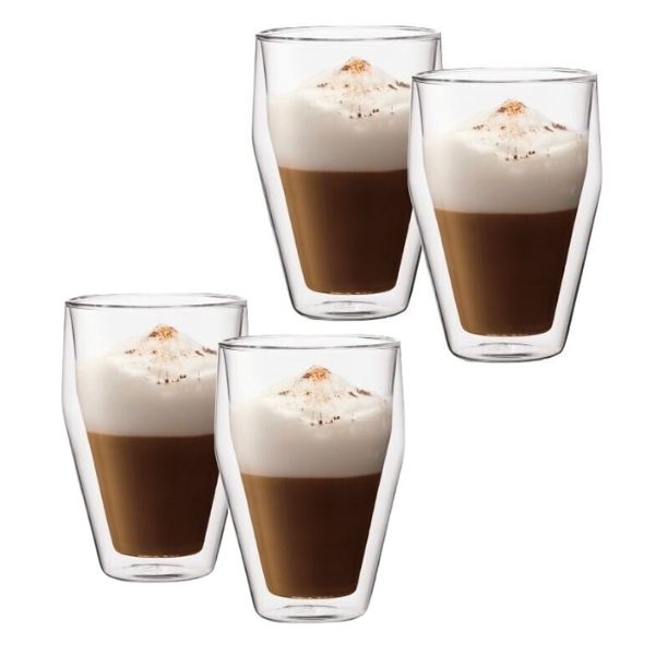 Bộ 4 cốc thuỷ tinh giữ nhiệt 2 lớp Bodum Titlis 350ml