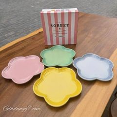  Bộ 4 đĩa Le Creuset Sorbet hình cánh hoa 23cm 