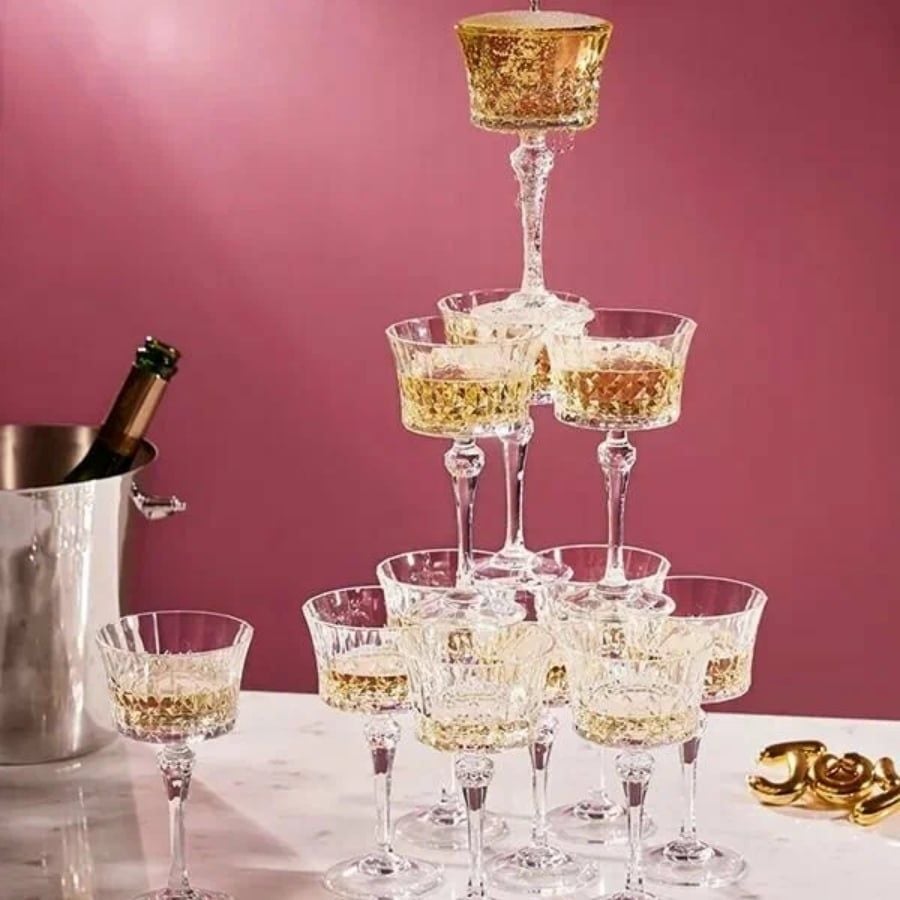 Bộ 4 ly Champagne Cocktail Lady Diamond - Made in France