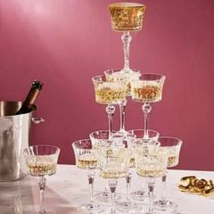  Bộ 4 ly Champagne Cocktail Lady Diamond - Made in France 