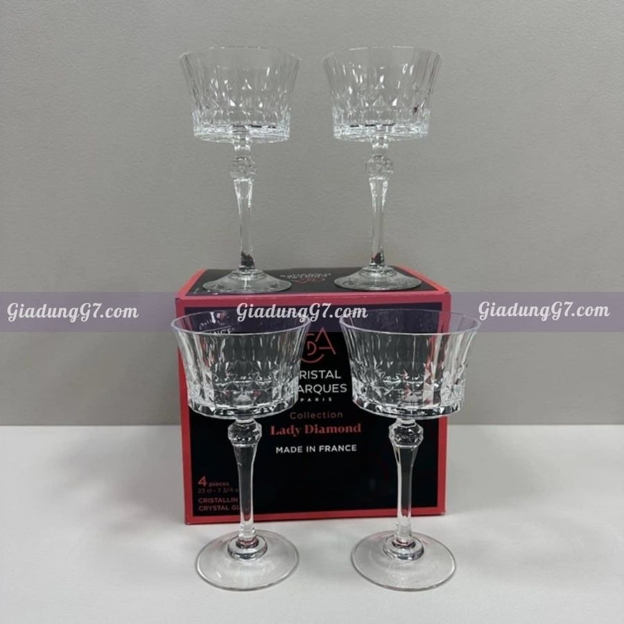 Bộ 4 ly Champagne Cocktail Lady Diamond - Made in France