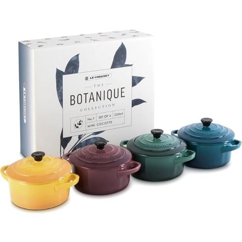 Bộ 4 nồi gốm mini Le Creuset Botanique 10cm 250ml