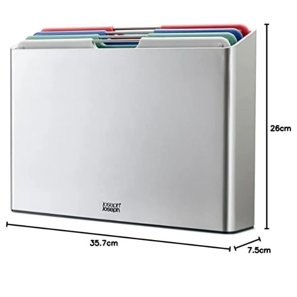 Bộ 4 Thớt Phân Loại Joseph Joseph 60215 Folio Large (Coast Silver)