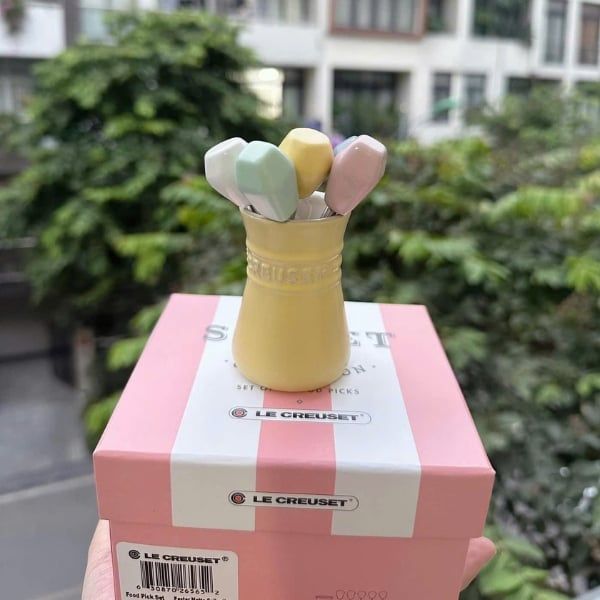 Bộ 5 dĩa hoa quả kèm hũ đựng Le Creuset