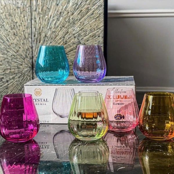 Bộ 6 cốc Bohemia Columba 380ml đựng rượu whisky