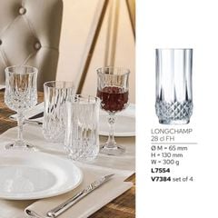  Bộ 6 cốc Longchamp Crystal 280ml - Made in France 