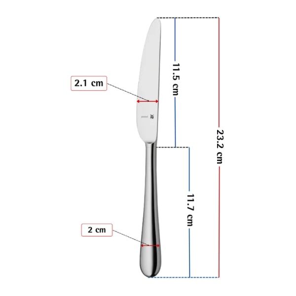 Bộ 6 dao ăn WMF Merit Cromargan Protect 23.2cm 1140036345S