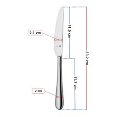  Bộ 6 dao ăn WMF Merit Cromargan Protect 23.2cm 1140036345S 