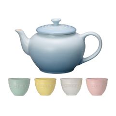  Bộ ấm chén cầu vồng Le Creuset 5 món - Màu nhạt 