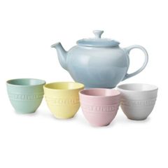  Bộ ấm chén cầu vồng Le Creuset 5 món - Màu nhạt 