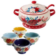  Bộ âu bát soup kèm muôi The Pioneer Woman 