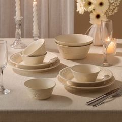  Bộ bát đĩa Staub Margaret 10 món họa tiết hoa Daisy dập nổi 