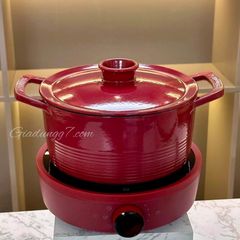  Bộ bếp từ đơn kèm nồi lẩu Zwilling 2000W - Màu Đỏ/Đen/Kem 