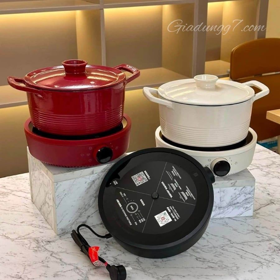 Bộ bếp từ đơn kèm nồi lẩu Zwilling 2000W - Màu Đỏ/Đen/Kem