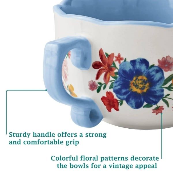 Bộ ca đong The Pioneer Woman Brilliant Blooms 4 món