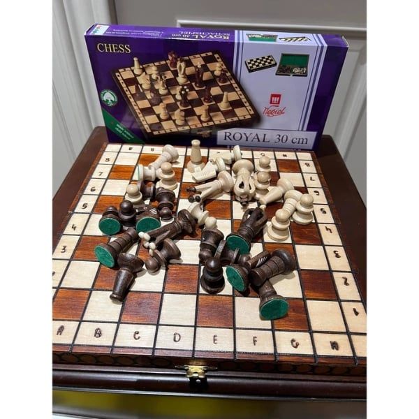 Bộ cờ vua thủ công Albatros Royal bằng gỗ - Made in EU