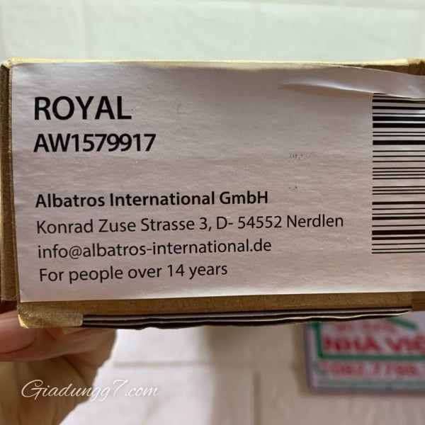 Bộ cờ vua thủ công Albatros Royal bằng gỗ - Made in EU