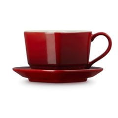  Bộ cốc kèm đĩa Le Creuset 220ml hình trái tim - Màu hồng/Đỏ 