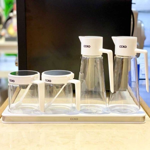 Bộ đựng gia vị CCKO thủy tinh cao cấp 4 món