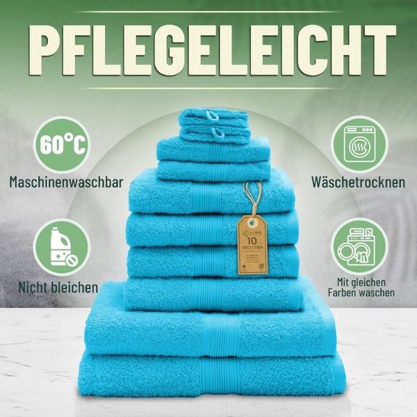 Bộ khăn tắm Green Mark Textilien 10 chiếc