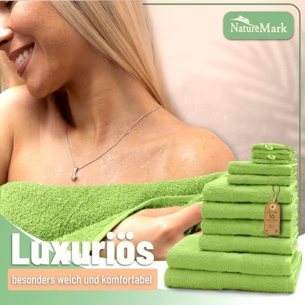 Bộ khăn tắm Green Mark Textilien 10 chiếc