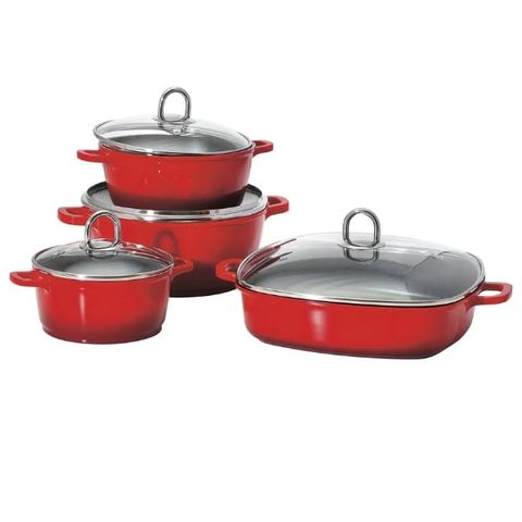 Bộ nồi 4 món KHG Verona - Nội địa Đức - Màu đỏ