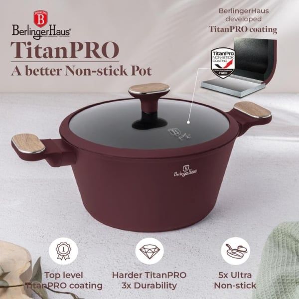 Bộ nồi Berlinger Haus BH/8305 màu đỏ - Leonardo collection 10 chi tiết