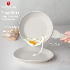  Bộ nồi Berlinger Haus BH/8324 màu kem 10 chi tiết - Sahara Nordic chống dính Titan Pro 