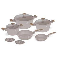  Bộ nồi Berlinger Haus BH-8343 Taupe Nordic 10 chi tiết chống dính Titan Pro 