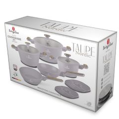  Bộ nồi Berlinger Haus BH-8343 Taupe Nordic 10 chi tiết chống dính Titan Pro 