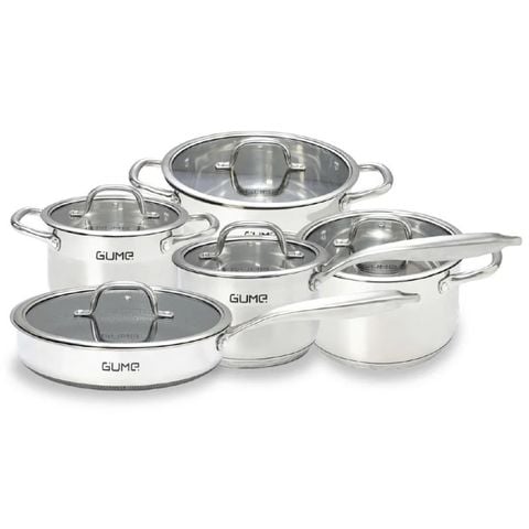 Bộ nồi chảo inox đáy 5 Lớp Gume GMPPS-2201 KOREA