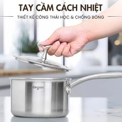  Bộ nồi Elegant Phoenix 5 món - 3 nồi, 1 quánh, 1 chảo inox vung kính 